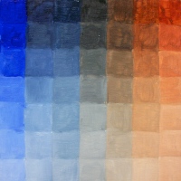 Cool and warm palette: ultramarine blue and burnt sienna chart.